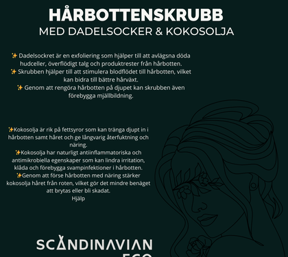 Hårbottenskrubb med dadelsocker och kokosolja