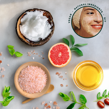 Gör Egen Ansiktspeeling | "Minty Grapefruit" - Djuprengörande med Himalayanskt Rosa Salt