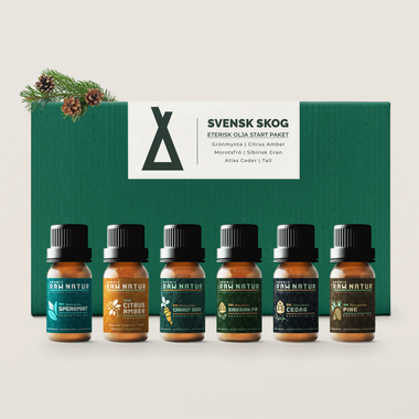 Startpaket Eteriska Oljor 6 x 5ml - "Svensk Skog"