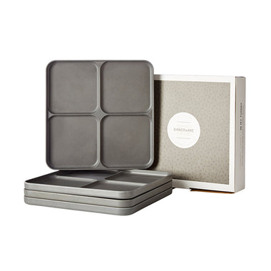 Tallrik 4-delad (grå)