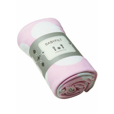 Ekologisk babyfilt (rosaprickig)