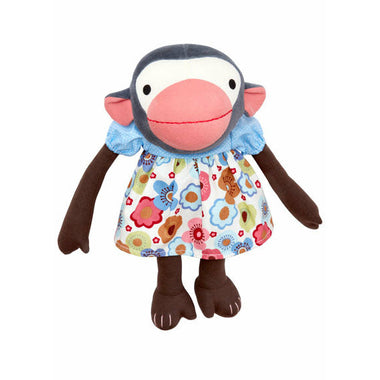 Ekologisk docka Frida med blommig klänning